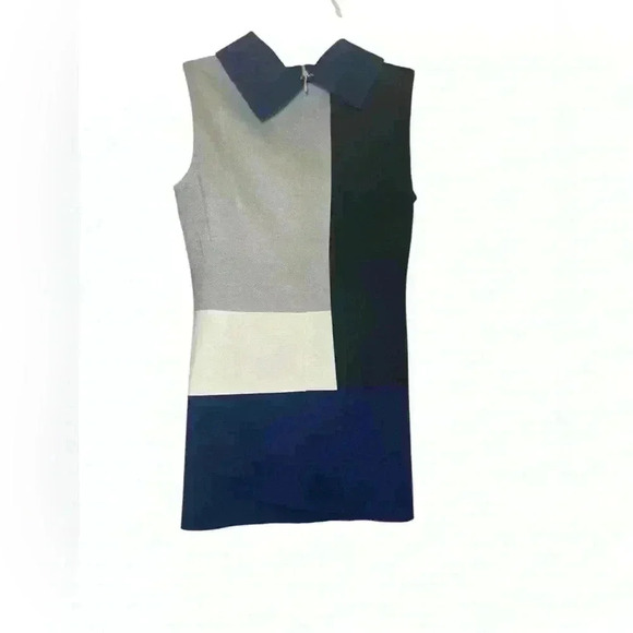 St. John Knit Wool Blend Colorblock Sleeveless Cowl Neck Sweater Top Size M - Picture 3 of 6